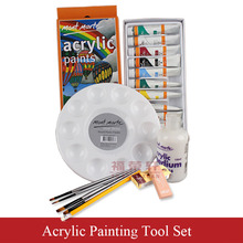 20pcs/set Children Drawing Set 12 Colors Paint Pencil Eraser Palette Polishes Paint Brushes for School Art Supplies 2024 - buy cheap