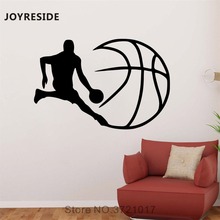 JOYRESIDE Sports Wall Basketball Team Decals Vinyl Sticker Basketball Player Teen Boy College Dorm Room Home Designs Mural A1457 2024 - buy cheap