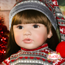 Muñeca reborn de silicona hecha a mano para niños, juguete de muñeca de 24 "y 60cm, regalo de Navidad 2024 - compra barato