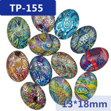 ZEROUP 13x18mm oval photo glass cabochon mixed patterns fit pendant base setting for flat back jewelry embellishment 50pcs/lot 2024 - buy cheap