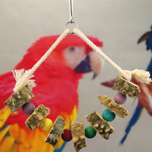 1Pcs Parrot Bird Pepper Wood Chew toy Grinding Teeth Toys Parrot Cage Swing Toy String Cage Decoration Parakeet Wooden Beads 2024 - buy cheap