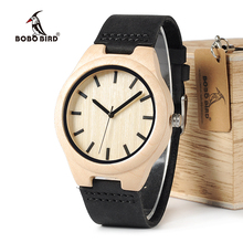 BOBO BIRD WF21 Maple Wood Watches Mens Design Brand Luxury Real Leather with Red Thread Quartz Watch for Men in Gift Box 2024 - buy cheap