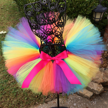 Rainbow Girls Tutu Skirt Fluffy Birthday Party Baby Kids Tulle Skirt Princess Ballet Dance Tutu Girl Skirts Children Costumes 2024 - buy cheap