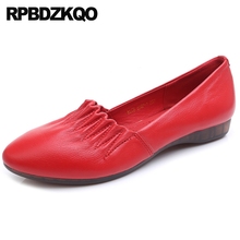 Elderly Size 43 Large 10 White Slip On Red Women Foldable Ballet Flats 11 Ladies Designer Ballerina Pointed Toe Chinese Shoes 2024 - compre barato