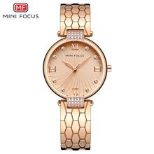MINI FOCUSWomen's Luxury Quartz Watches Stainless Steel Fashion Bracelet Wristwatch for Lady Women Relogios Clock 0186L Rose 2024 - buy cheap