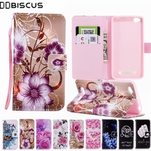 Fashion Leather Flip For XiaoMi RedMi 5A 5 Plus Wallet bags Case Cute lovely Flower Floral pattern For Xiaomi RedMi 4X Pro 4A 2024 - buy cheap