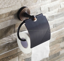 Soporte de papel higiénico de latón, portarrollos para papel higiénico, color negro, con aceite, montaje en pared, Nba133 2024 - compra barato