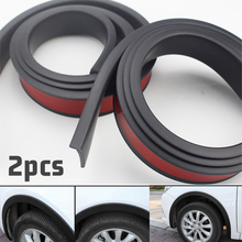 2pcs Universal 1.5M Widening Car Wheel Eyebrow Fender Extension Rubber Trim Protector Stripe Black 2024 - buy cheap