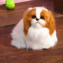 small cute simulation dog toy lifelike dog home decoration about 15x7x11cm a01 2024 - buy cheap