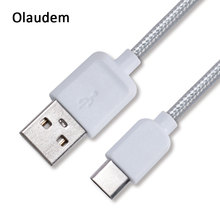 Olaudem Mobile Phone Cables Nylon Braided USB C Cable For Huawei P10 Cable USB Type-C For Samsung Cord For Charging Phone CB038 2024 - buy cheap