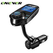 Onever Car MP3 Audio Player Bluetooth FM Transmitter Wireless FM Modulator Car Kit HandsFree LCD Display USB Charger 2024 - buy cheap