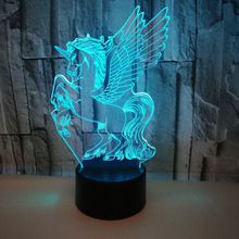 Lâmpada led decorativa em 3d, lâmpada de mesa com toque remoto, muda de cor, para sala de estar 2024 - compre barato