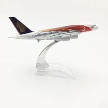 Aeromodelo das companhias aéreas de singapura, modelo de avião air a380, 16cm, liga de metal diecast 1:400, brinquedo para crianças, frete grátis 2024 - compre barato