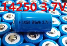 Free shipping 4pcs/lot 3.7v 14250 300mah lithium ion rechargeable battery 14250 li-ion battery high quality 2024 - buy cheap