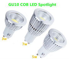 DHL 100 pçs/lote GU10 Novo produto de Alta Qualidade 3 W/5 W/7 W COB Levou Holofotes Lâmpada AC/DC 12 V Branco Quente/Frio branco Led Downlight 2024 - compre barato