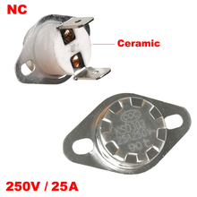 1Pc 88 135 145 Degree Celsius AC 250V 25A KSD303 Right Angle Ceramic Normally Closed NC Themostat Temperature Control Switch 2024 - buy cheap