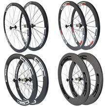 CSC-ruedas de fibra de carbono para bicicleta de carretera, ruedas tubulares Clincher de 24mm, 38mm, 50mm, 60mm y 88mm con novatec o R36, juego de ruedas de bicicleta 2024 - compra barato