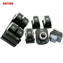 SKTOO Chrome Master Window Lifter Switch+Trunk Switch+ Side Mirror Switch with folding For Audi Q5 B8 B9 A4 A5  8KD 959 851A 2024 - buy cheap