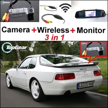 3 in1 Special Rear View Camera + Wireless Receiver + Mirror Monitor Easy Back Up Parking System For Porsche 968 968C 1992~1995 2024 - buy cheap