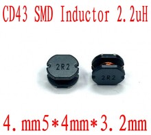 2000 unids/lote Inductor de potencia SMD CD43 2.2UH 2R2 4,5*4*3,2 MM inductor de bobinado sin blindaje 2024 - compra barato