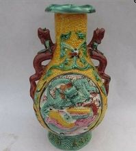 Продуманная китайская Коллекционная украшенная искусственная кожа, резная искусственная ваза № 2 2024 - купить недорого