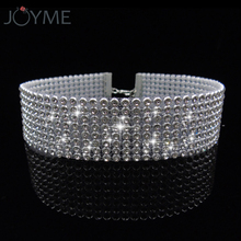 Luxury Choker Full White Rhinestone Crystal Fashion Necklace Chokers Necklaces For Women Wedding Jewelry 2024 - buy cheap