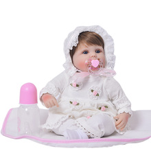 18inches 42CM silicone reborn baby doll Bonecas Baby Reborn realistic  bebe doll reborn for girl  toys l.o.l surprise gifts 2024 - buy cheap