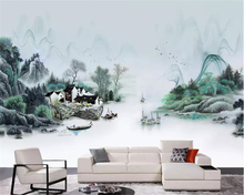 beibehang 3d wallpaper wallpaper for walls 3 dWallpaper home Chinese ink fantasy landscape 3d photo wallpaper papel de parede 3d 2024 - buy cheap