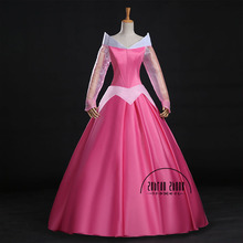 Top Quality ! Aurora Princess Cosplay Costume Pink Dress For adult Girl Women Halloween Party Costume Dress 2024 - buy cheap