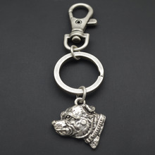 animal Key chain Staffordshire Bull Terrier key chain Lovely Pet key ring Anti-Silver Plated birthday gift 2024 - buy cheap