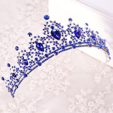Tiaras y coronas de cristal coloridas a la moda, joyería para el cabello para mujeres de Color plateado, accesorios de boda para desfile de Reina princesa 2024 - compra barato