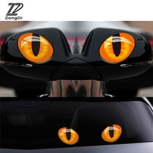 ZD-pegatinas 3D para espejo retrovisor de coche, pegatina de ojos de gato para Fiat VW Polo Golf MK4 4 MK7 Touran T5 Bora Skoda, 2 uds. 2024 - compra barato