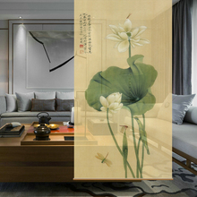 Pantalla colgante para sala de estar, cortadas de cortinas misteriosas, suave, pantalla colgante Xuan Guan, serie Lotus 2024 - compra barato
