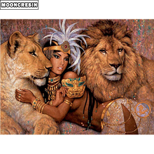 Full Square 5D Diy Diamond Painting Cross Stitch Beauty And Animal Lion Diamond Embroidery 3D Rhinestone Mosaic Decoration Home 2024 - buy cheap