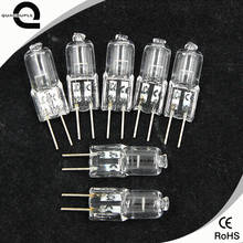 Quadruple 10pcs/lot Halogen Lamp G4 12V 10W 20W Halogen Bulbs Lighting Conventional 0.7MM Feet Crystal Lamp Beads Light Bulb 2024 - buy cheap