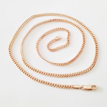 Women Necklace  New Trendy Rose Gold Color Jewelry Trendy Link Chain Copper 60cm Long Necklace Factory Direct 2024 - buy cheap