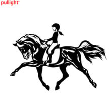 Riding A Horse Jumping Sport Girl Interesting Vinyl Decal Car Sticker 2024 - buy cheap