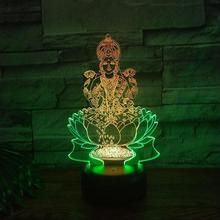 Buddha Led 3d Colorful Nightlight Creative Visual Touch Charging 3d Atmosphere Gift Lamp Party Decoration Letter Light 2024 - buy cheap