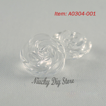 Mixed 15mm and 20mm Clear crystal acrylic rose buttons children buckle 2024 - buy cheap