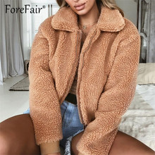 Forefair Teddy Coat Women Clothes 2018 Autumn Winter Thick Warm Jacket Outerwear Female Casual Streetwear Plush Faux Fur Coats 2024 - buy cheap