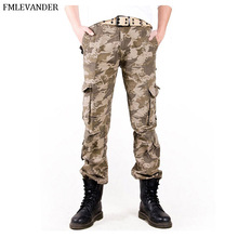 Tactical Male Camo Jogger  Causal Plus Size 40 Army Military Pants Cotton Many Pockets Men Cargo Pants 2024 - buy cheap