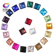 Diamantes de imitación cuadrados para decoración de uñas, diamantes de imitación sueltos de vidrio de buena calidad, accesorios de ropa de 8mm/10mm/12mm/14mm/16mm 2024 - compra barato