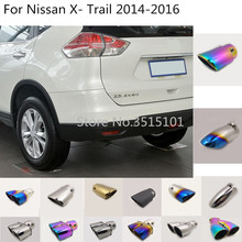 car rear cover Stainless steel muffler pipe outlet dedicate exhaust tip tail For Nissan X-trail xtrail T32/Rogue 2014 2015 2016 2024 - buy cheap