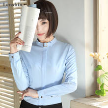 Lenshin Women Office Lady Shirt Business Career White Blouse For Work Elegant Style Long Sleeve Tops Professional Formal Wear 2024 - buy cheap