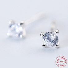 Small 925 Sterling Silver Earrings with Stone CZ Crystal Ear Studs Cubic Zirconia  Earring Women Accessories 2024 - buy cheap