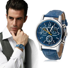 Модные мужские часы из искусственной кожи, кварцевые часы Blue Ray, мужские наручные часы, 2019, мужские часы от ведущего бренда, роскошные повседневные часы, часы # C 2024 - купить недорого