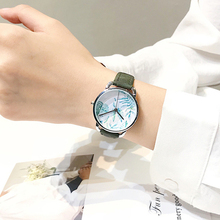 Ulzzang Casual Leather Woman Watch Retro Leaf Dial Quartz Dress Wrist Watches Brand Lady Dress Clock Montre Femme Gifts Relojes 2024 - buy cheap