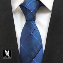 8cm Fashion Men Tie Top Quality Woven Blue Necktie 2024 - buy cheap