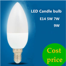Lámpara de vela Led E14 de 1x5W, 7W, 9W, 220V, foco de ahorro de energía, luz blanca cálida/fría de cristal 2024 - compra barato