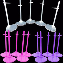5 Pcs Transparent Pink Purple Waist Doll Stands Display Holder Toy Model Accessories for Barbie Doll Dollhouse 1/6 Kids Toy 2024 - buy cheap